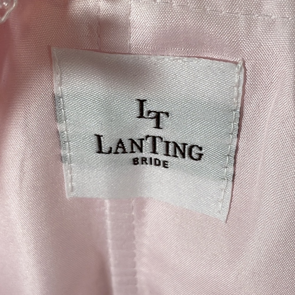 LANTING BRIDE Two Piece Sexy V-Neck Floral Embroidery Satin Knee Length New 10 - Picture 13 of 16
